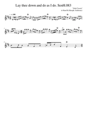 Lay thee down and do as I do. SenH.083