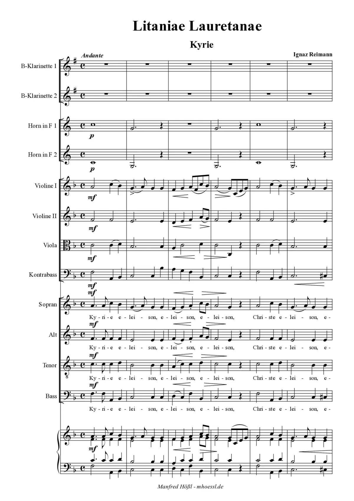Lauretanische Litanei in F - Page 1