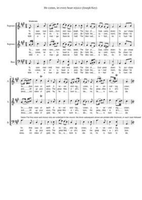 He comes let every heart rejoice