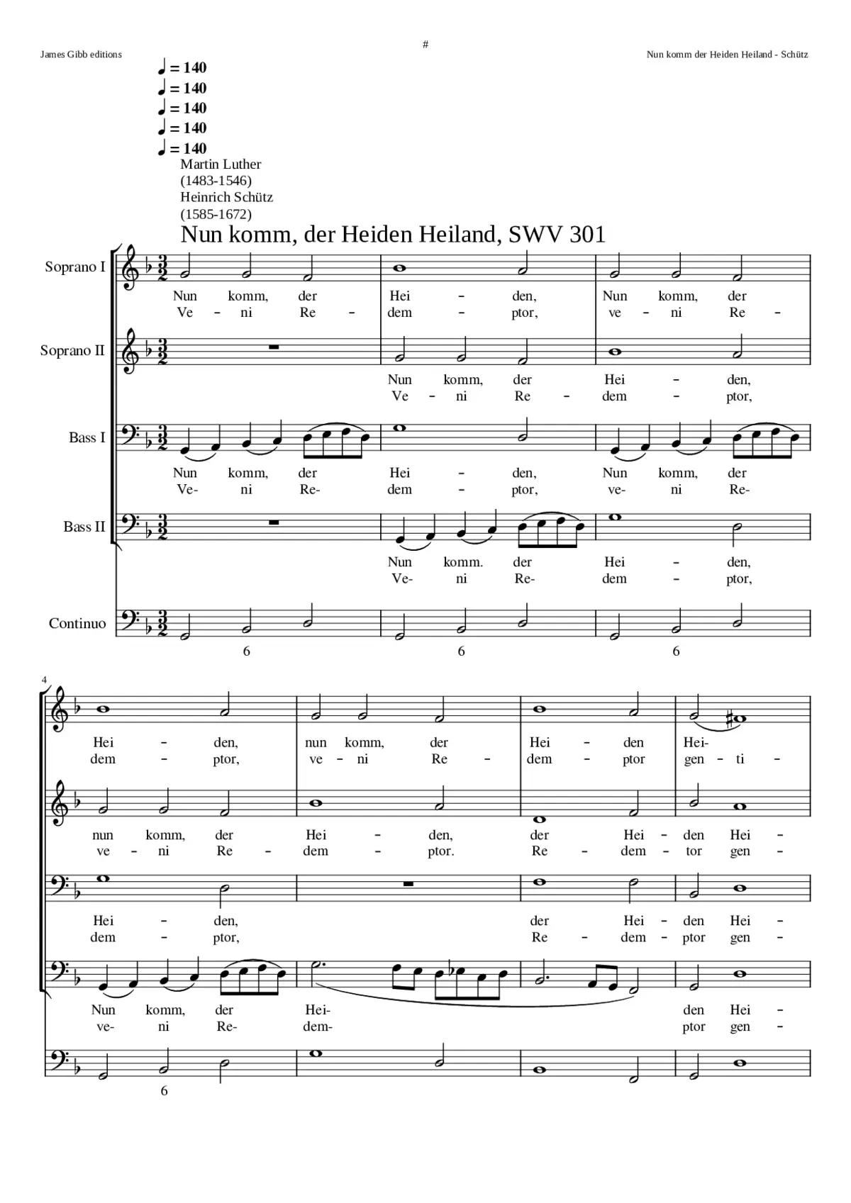 Nun komm der Heiden Heiland - Page 1