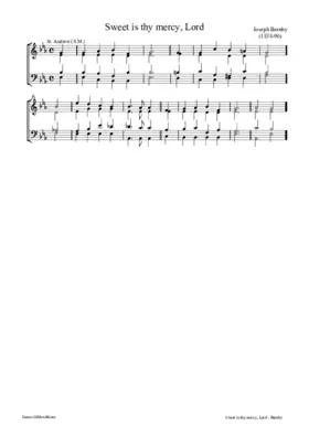 Sweet is thy mercy, Lord