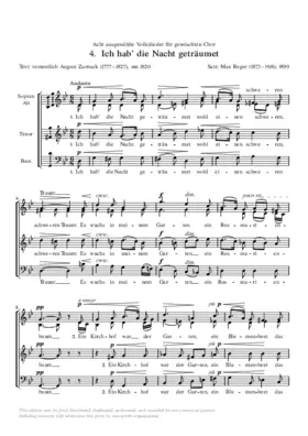 Ich hab' die Nacht geträumet