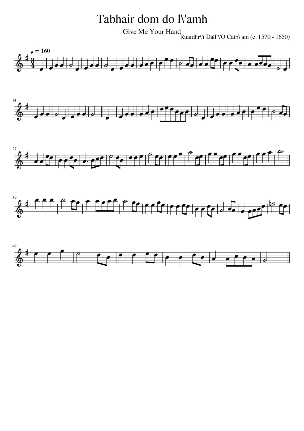 Tabhair dom do l\'amh - Page 1