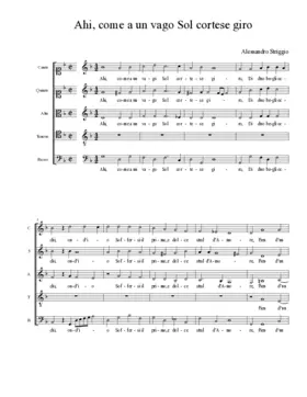 Ahi, come a un vago Sol cortese giro