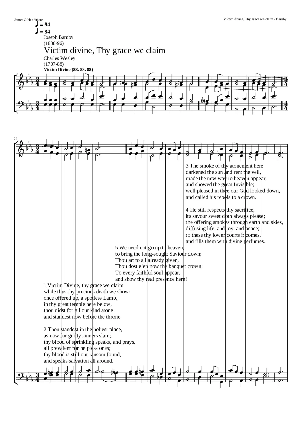 Victim divine thy grace we claim - Page 1