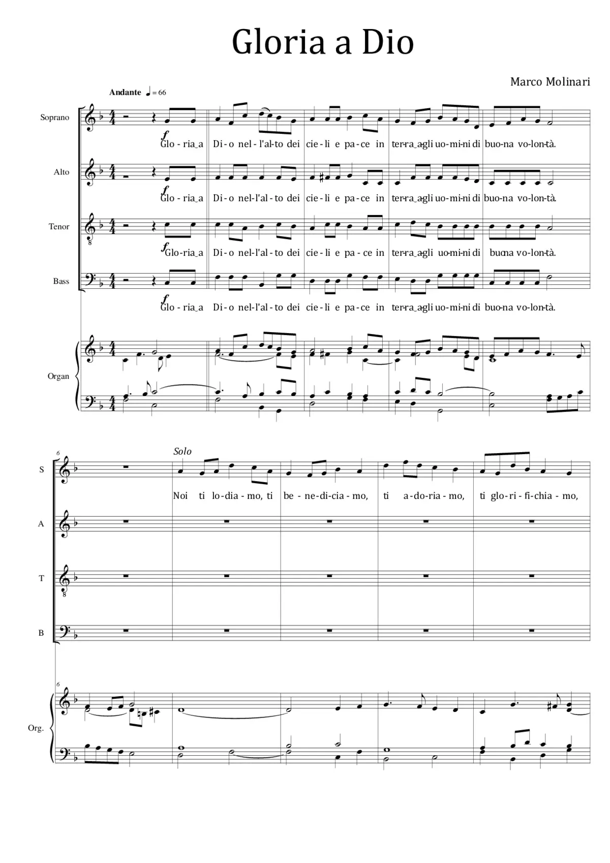 Gloria a Dio - Page 1