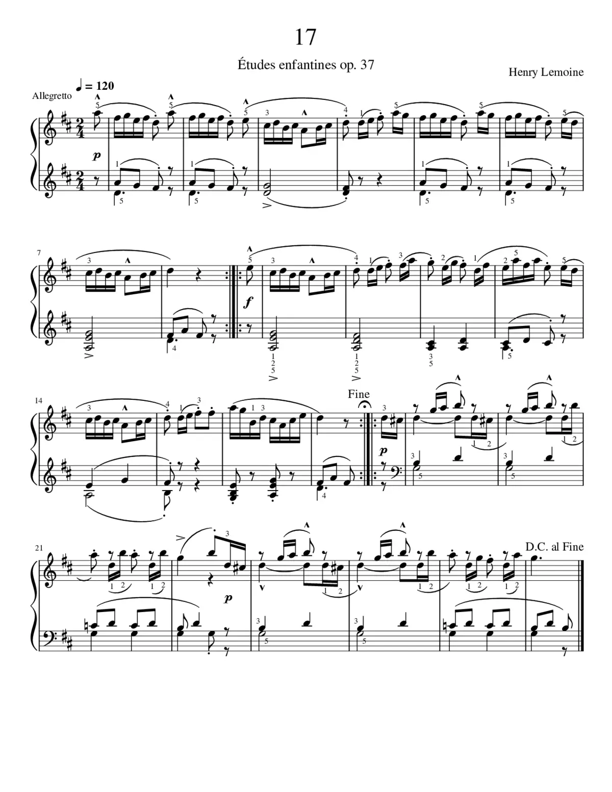 Études enfantines Op.37 - Page 1