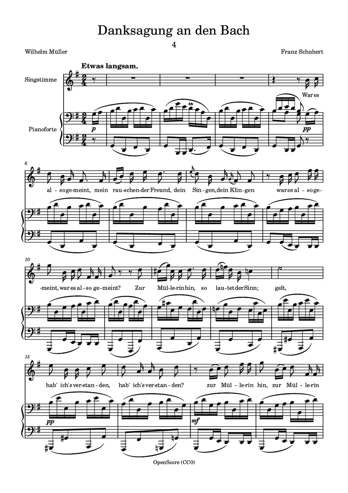 Danksagung an den Bach - Page 1