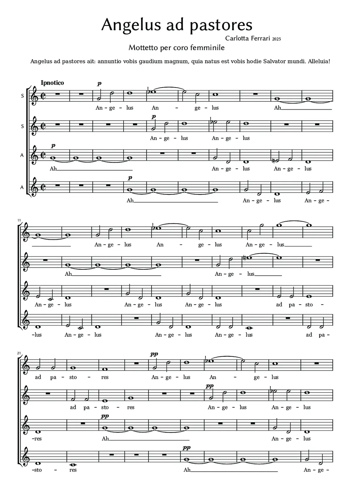 Angelus ad pastores - Page 1