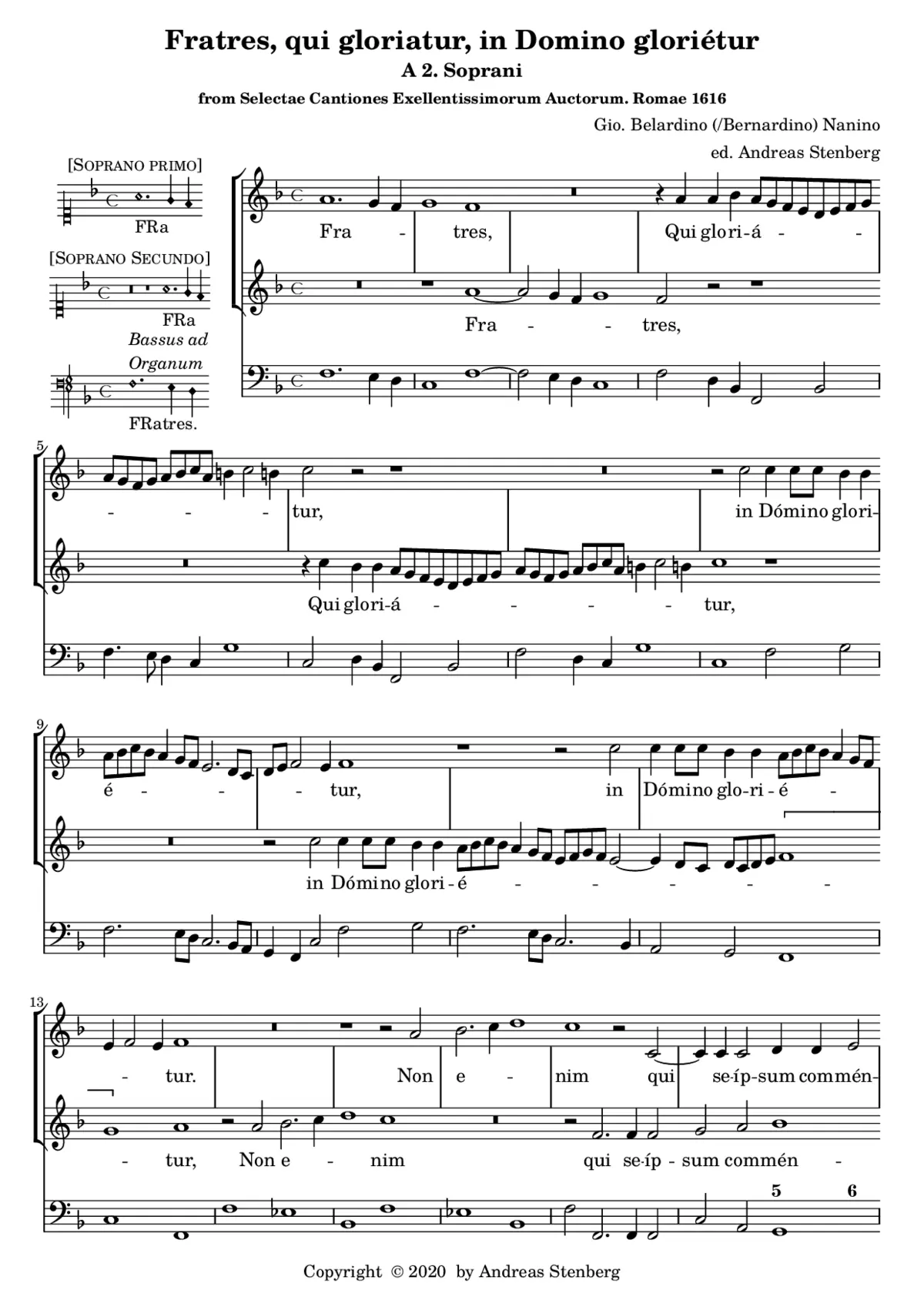 Fratres, qui gloriatur - Page 1