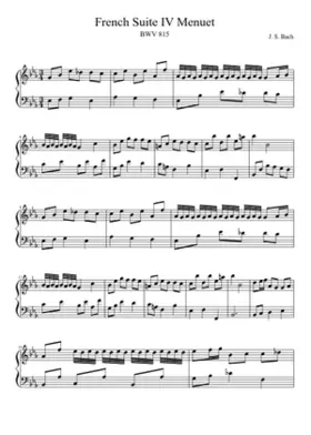 French Suite No.4 in E-flat major BWV 815