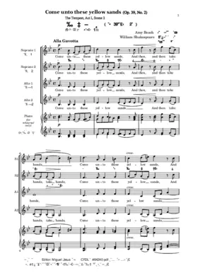 Come unto these yellow sands