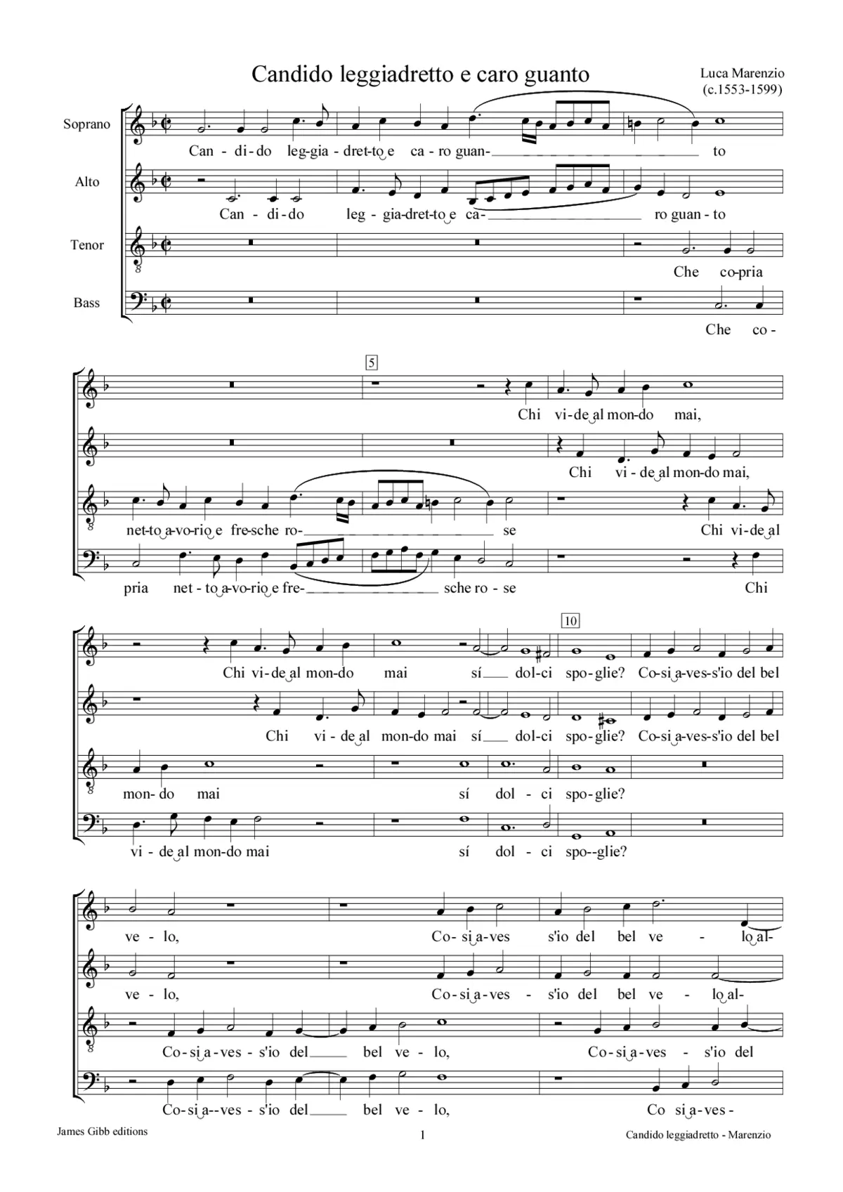 Candido leggiadretto e caro guanto - Page 1