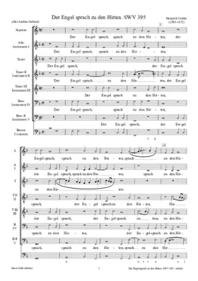 Der Engel sprach zu den Hirten, SWV 395