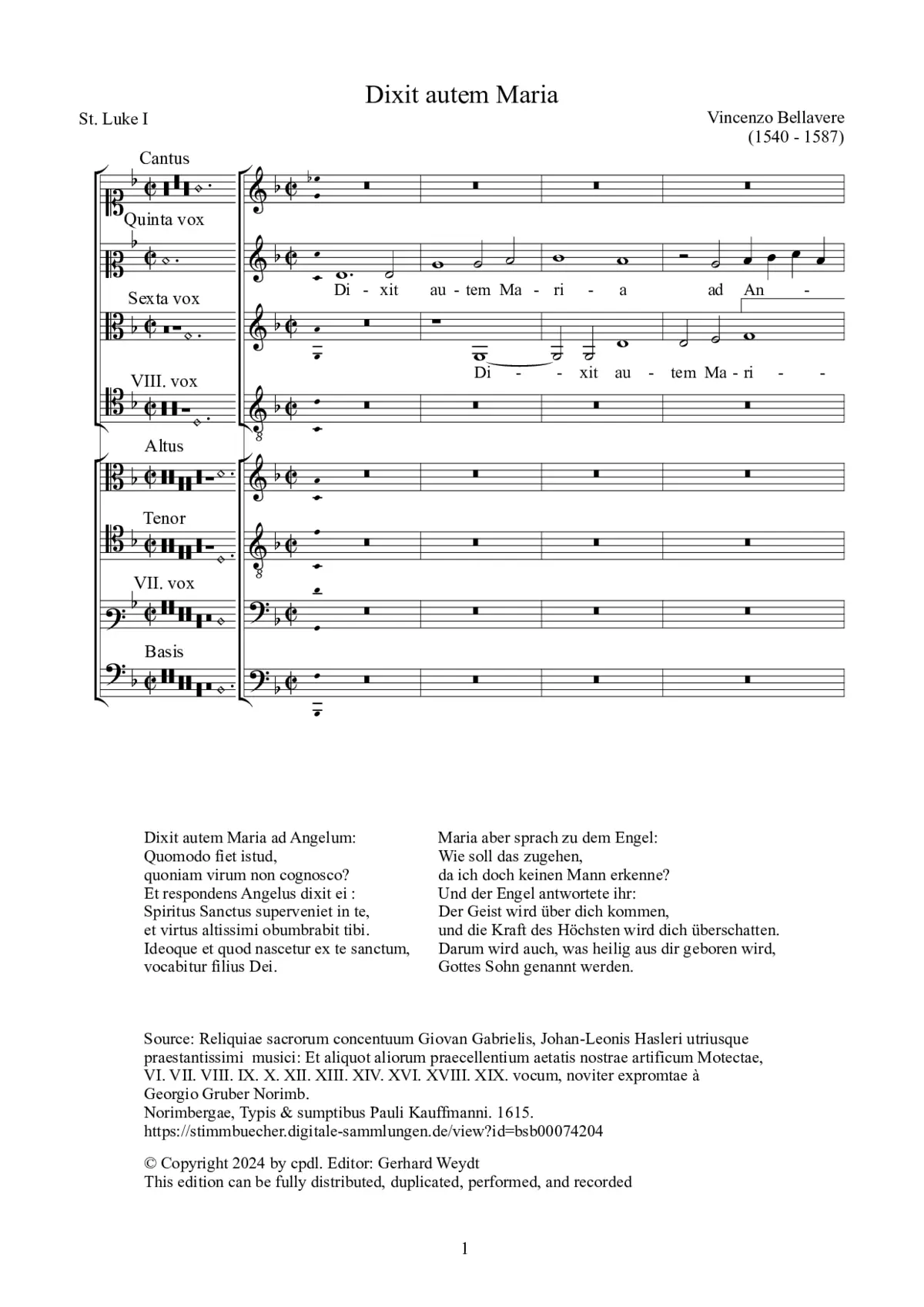 Dixit autem Maria - Page 1