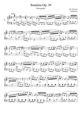 Clementi Sonatina Op. 36 no. 1 retrograde version
