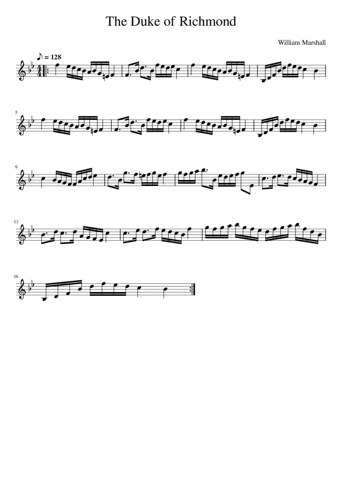 the Duke of Richmond - Page 1