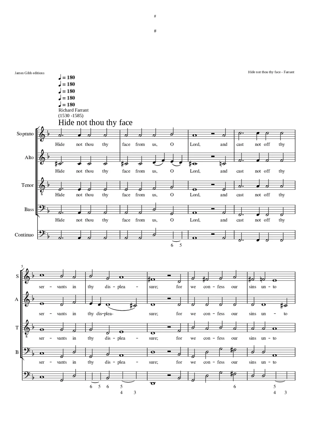 Hide not thou thy face - Page 1