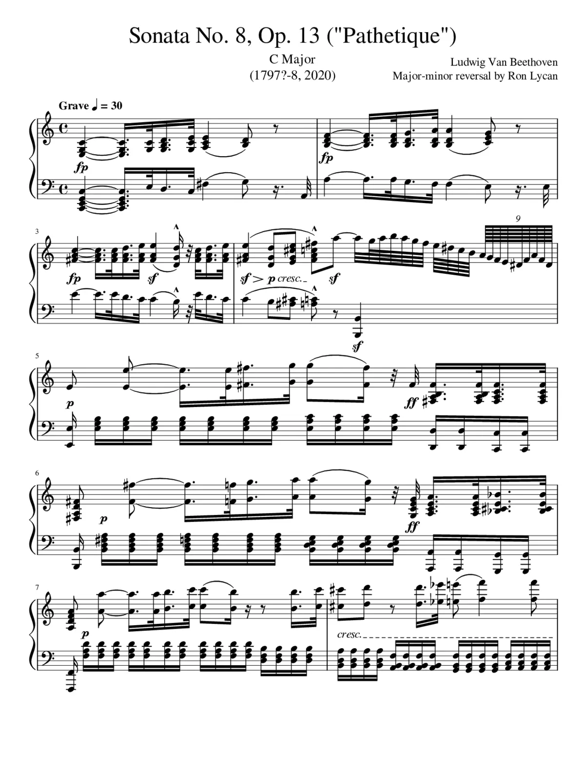 Piano Sonata No.8 Op.13 - Page 1