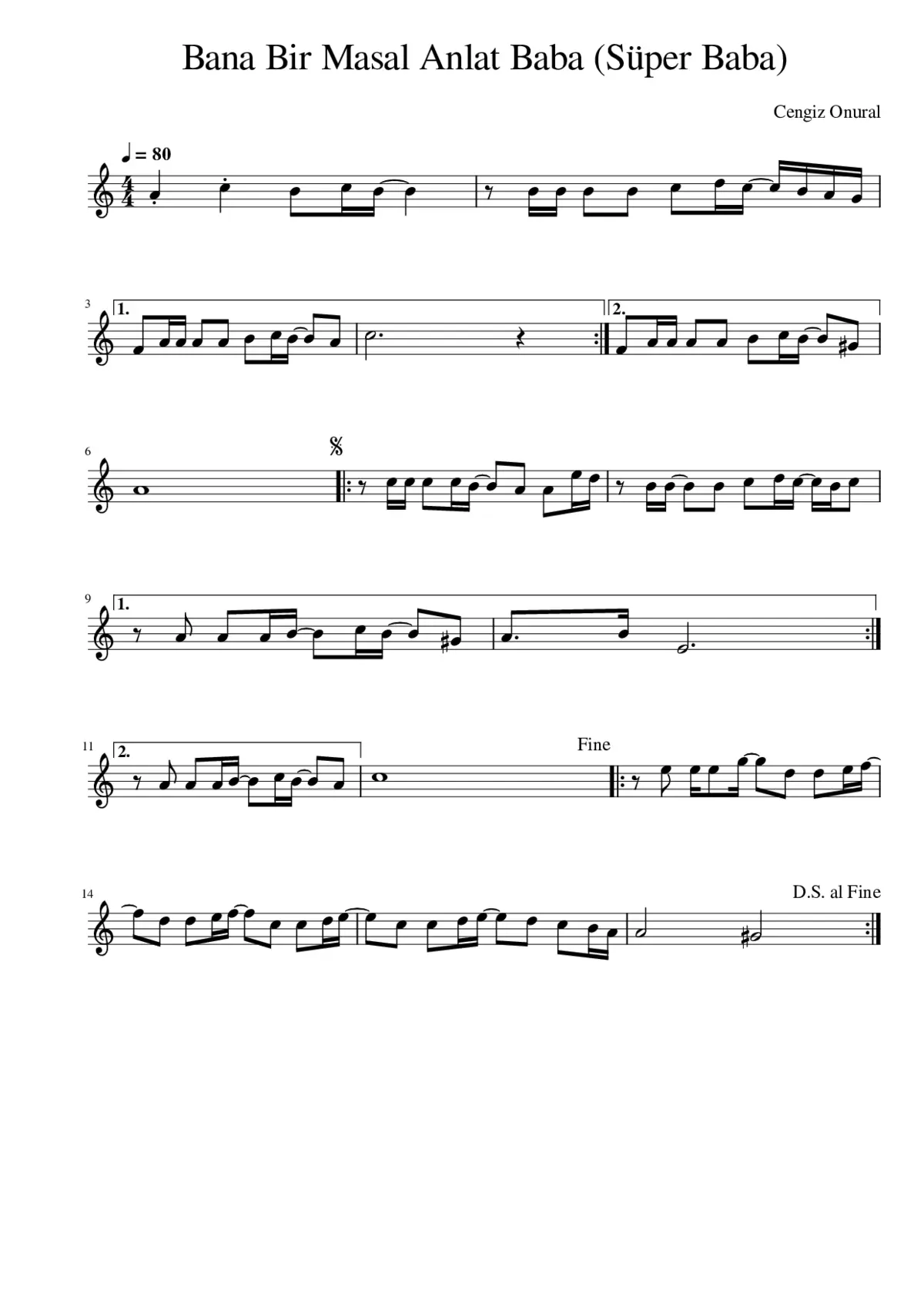 Bana Bir Masal Anlat Baba (Süper Baba) - Page 1