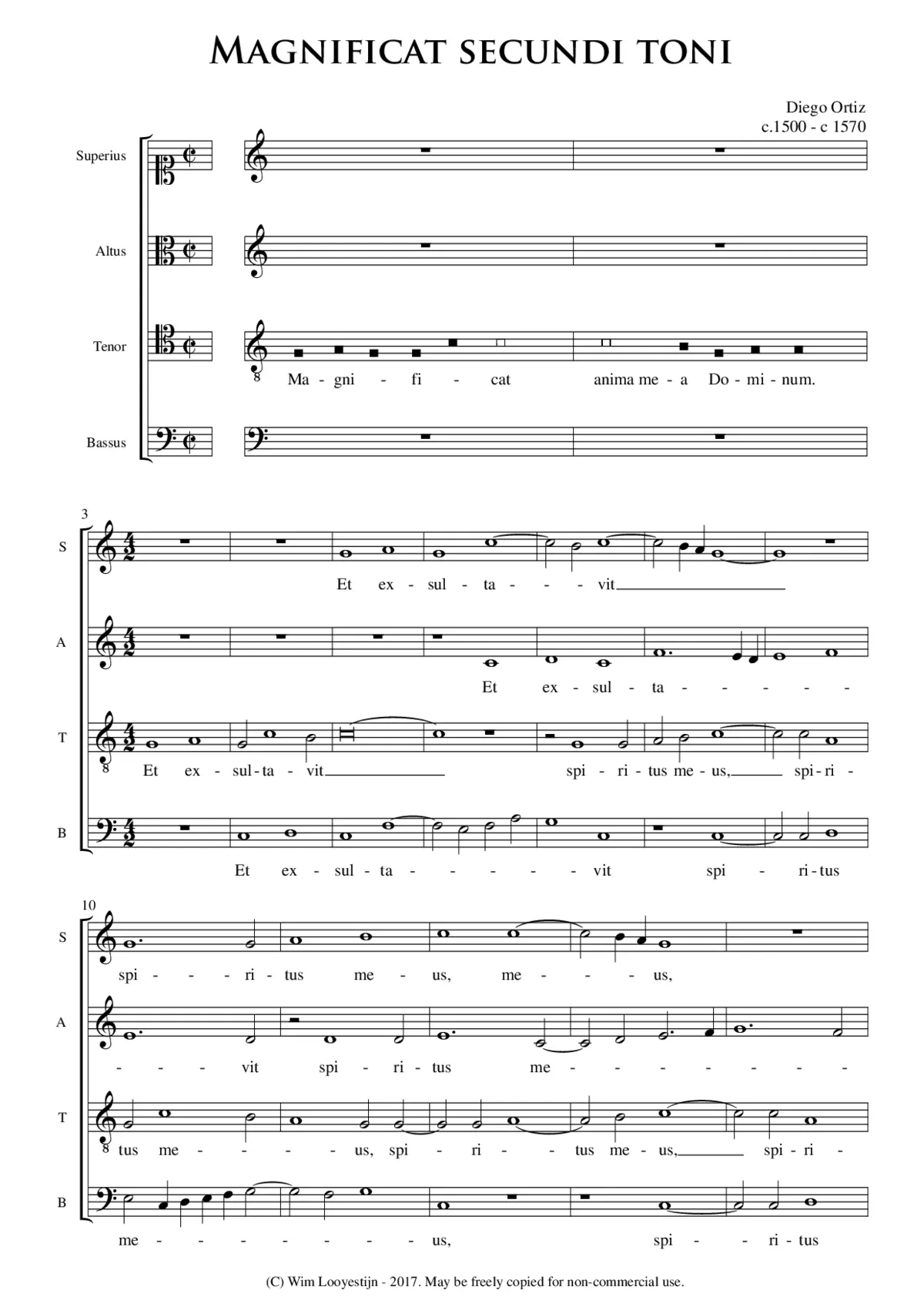 Magnificat secundi toni - Page 1