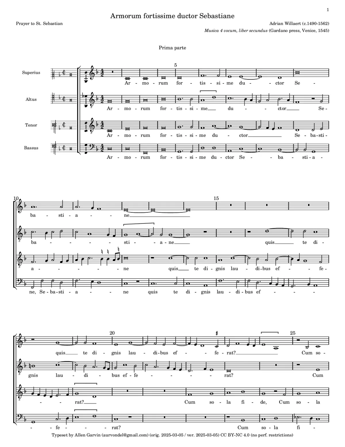 Armorum fortissime ductor Sebastiane - Page 1
