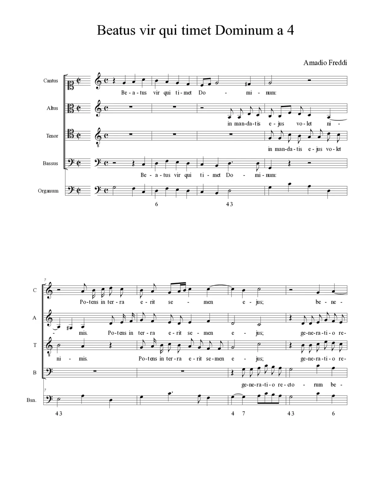 Beatus vir qui timet Dominum a 4 - Page 1