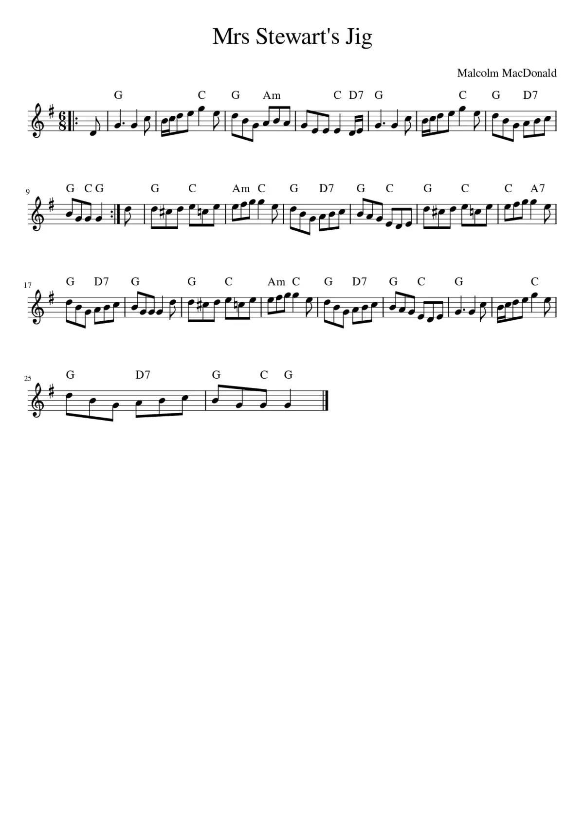 Mrs Stewart's Jig - Page 1