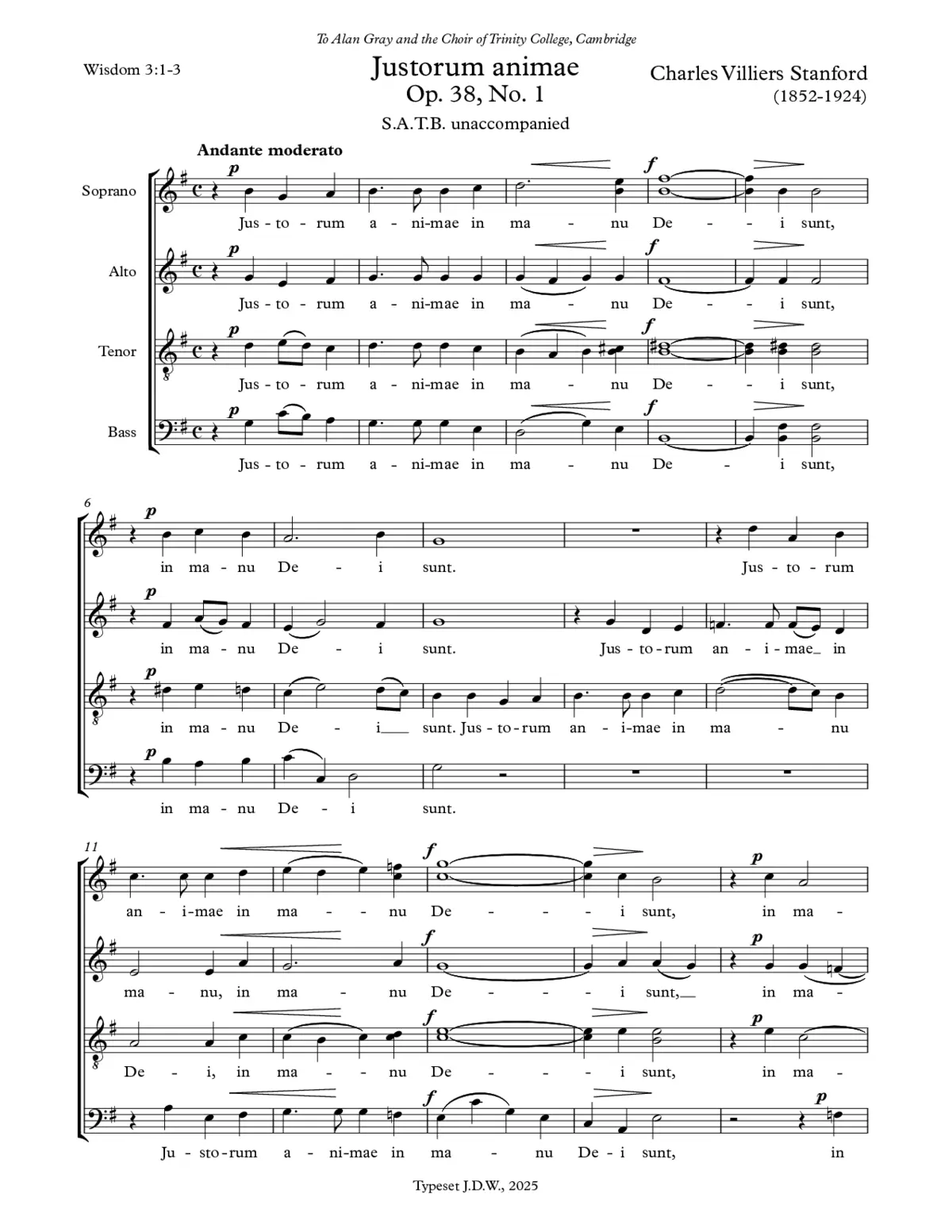 Justorum animae, Op. 38, No. 1 - Page 1