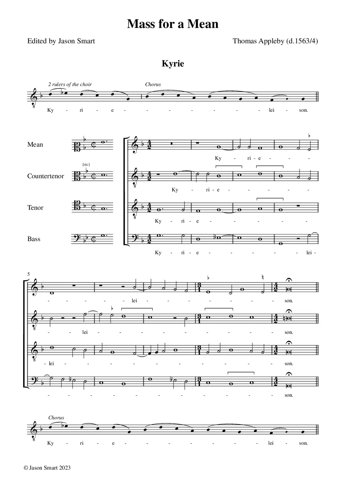 Mass for a Mean - Page 1