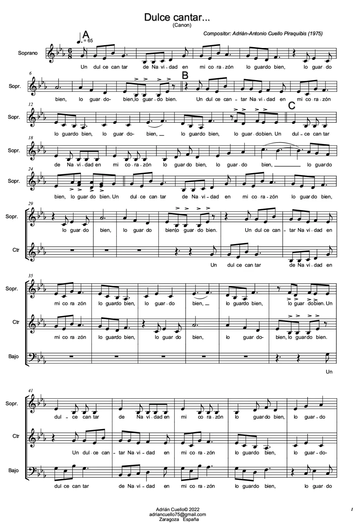 Dulce cantar - Page 1