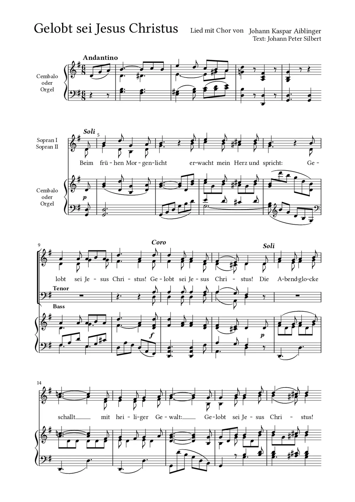Gelobt sei Jesus Christus - Page 1