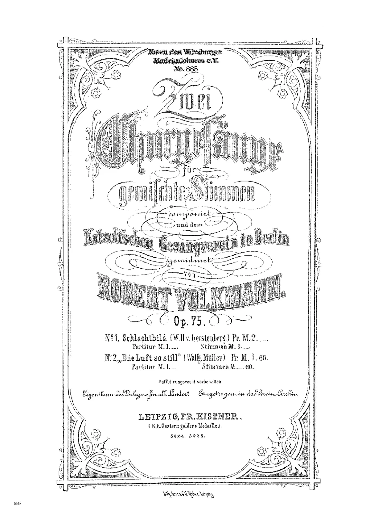 2 Chorgesänge für gemischte Stimmen - Page 1