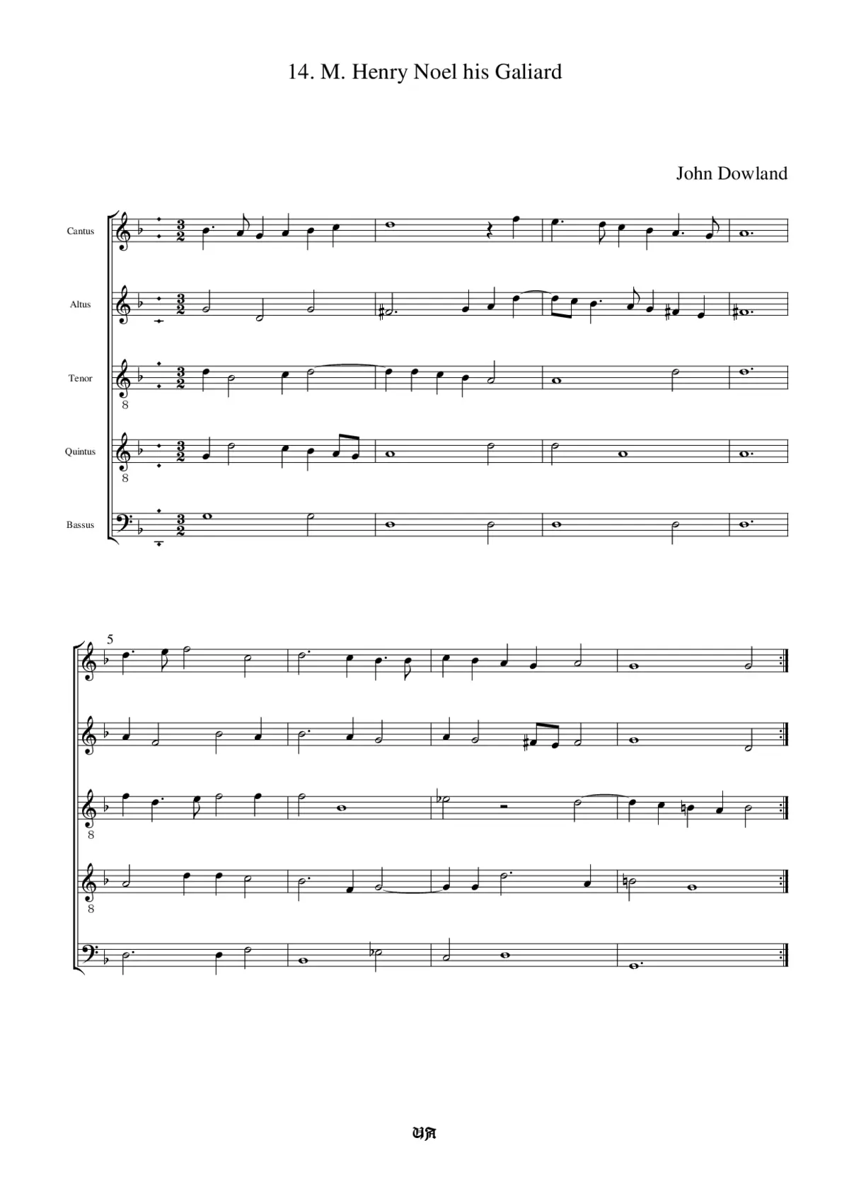 Mr. Henry Noel his Galliard - Page 1