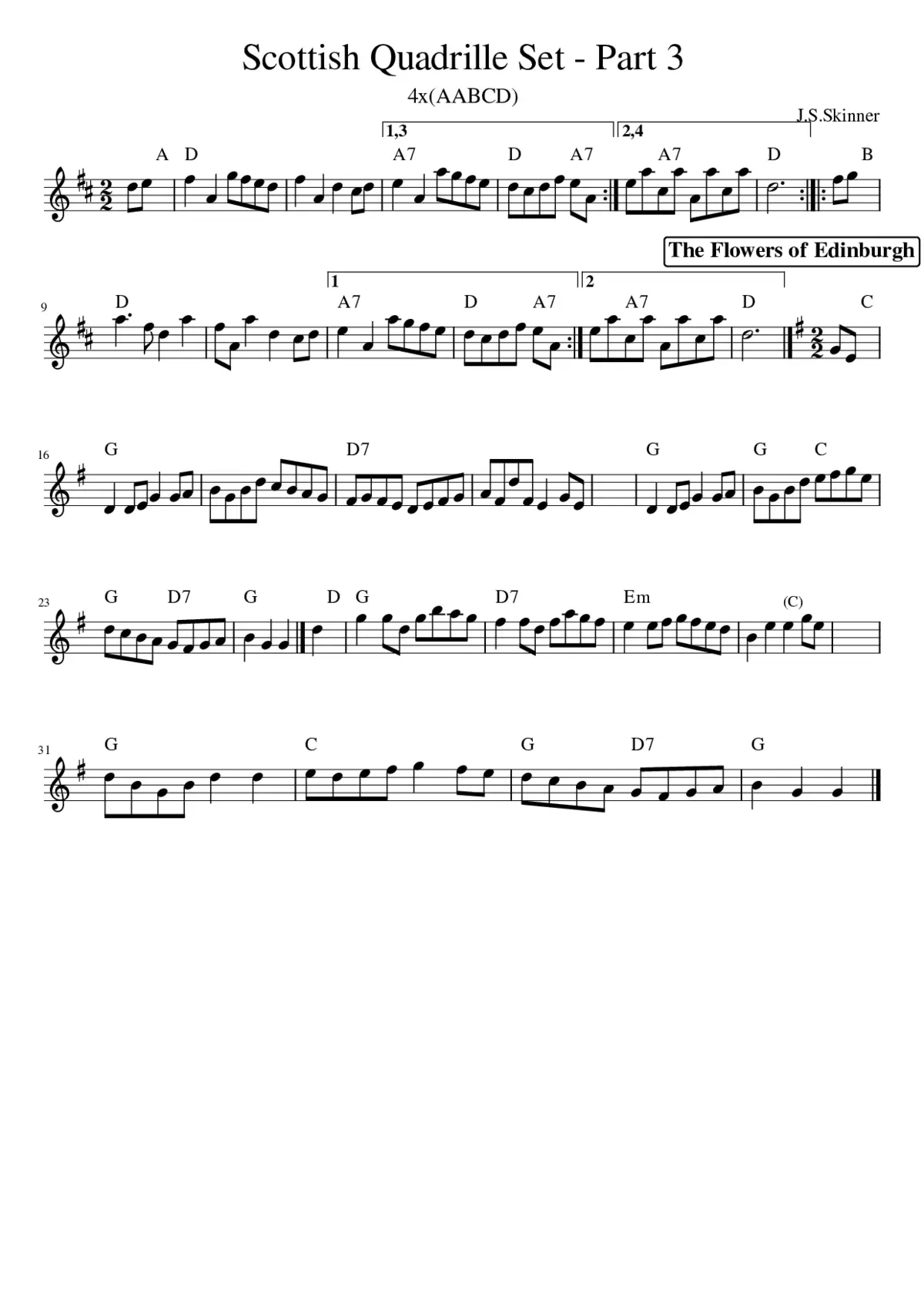 Scottish Quadrille Set - Part 3 - Page 1