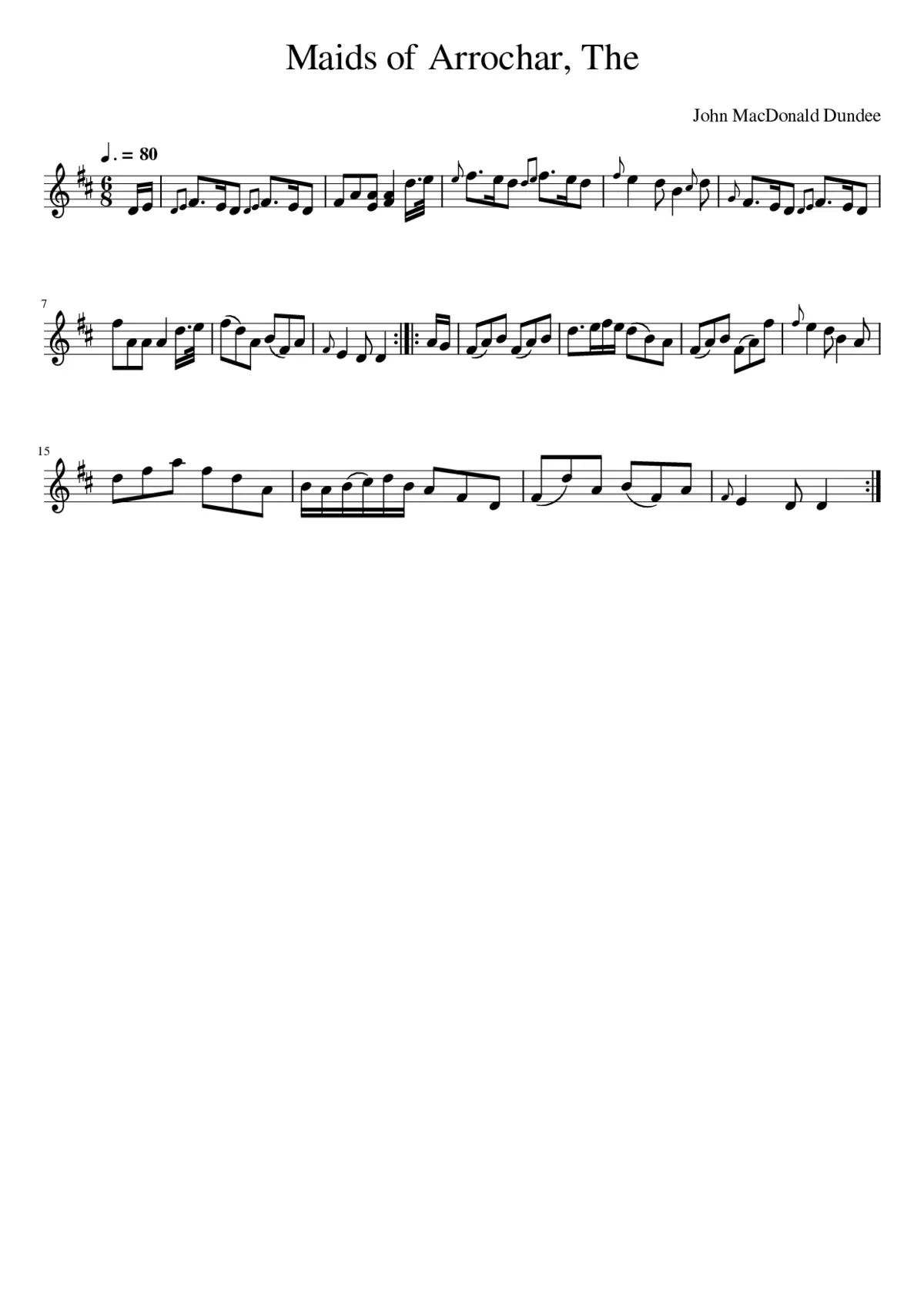 The Maids of Arrochar - Page 1