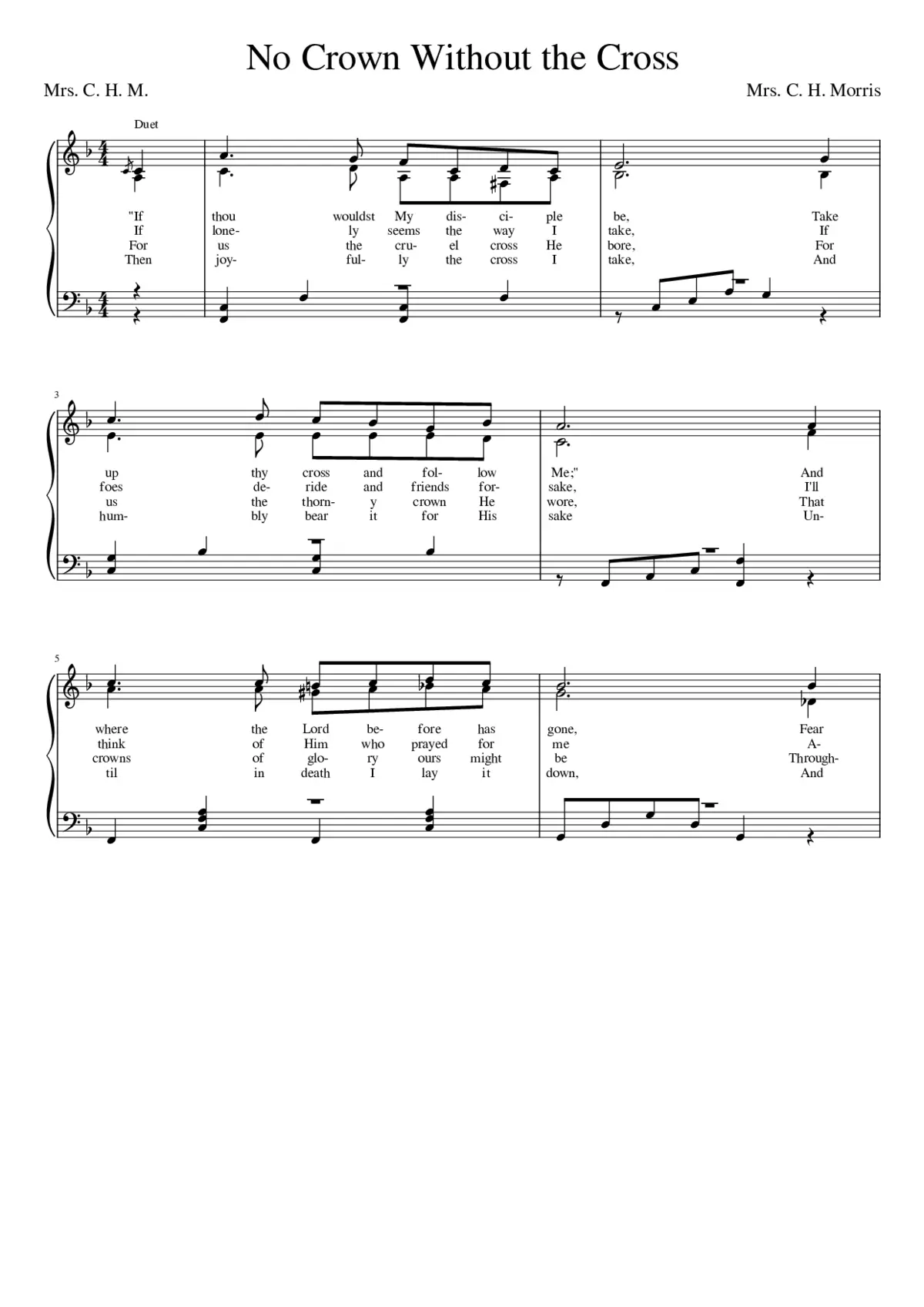 If thou wouldst My disciple be (Morris) - Page 1