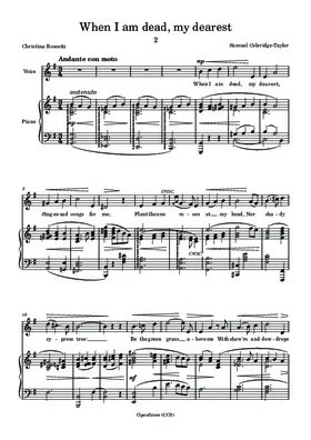 When I am dead, my dearest