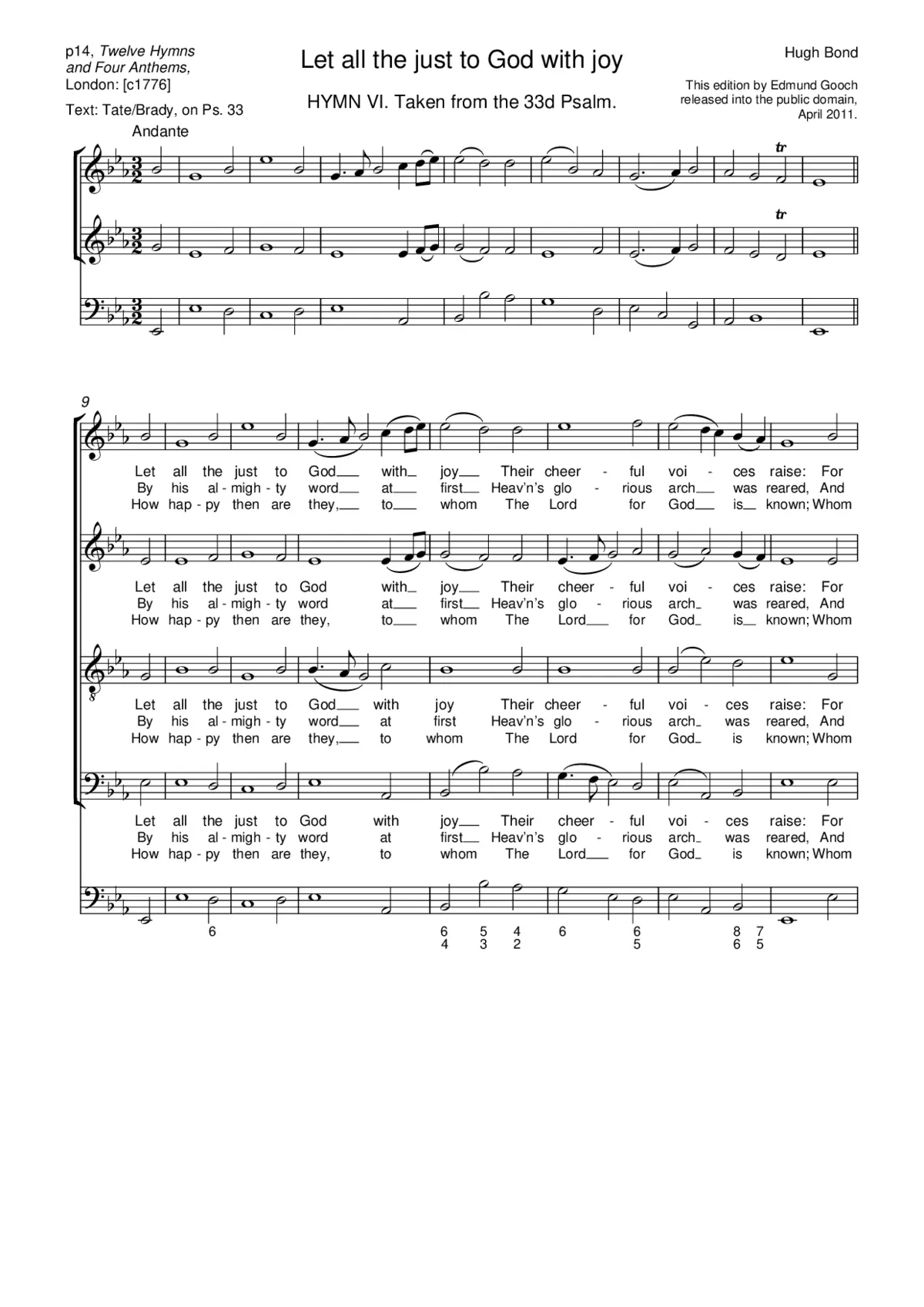 Let all the just to God with joy - Page 1