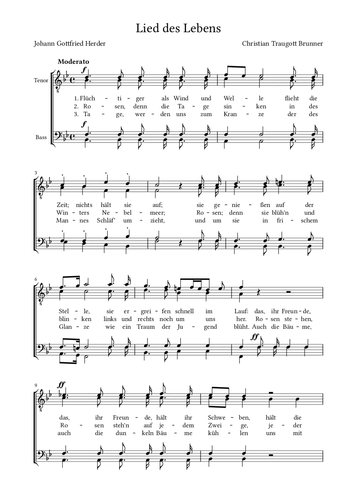 Lied des Lebens - Page 1