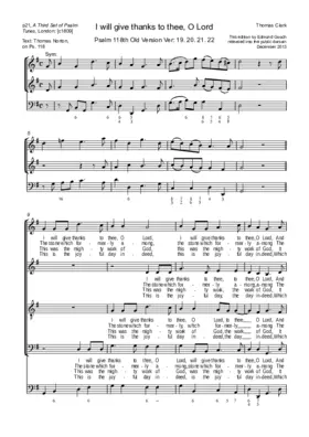 I will give thanks to thee, O Lord