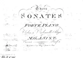 3 Sonates pour Forte-Piano avec Violon &amp; Violoncelle Oblige