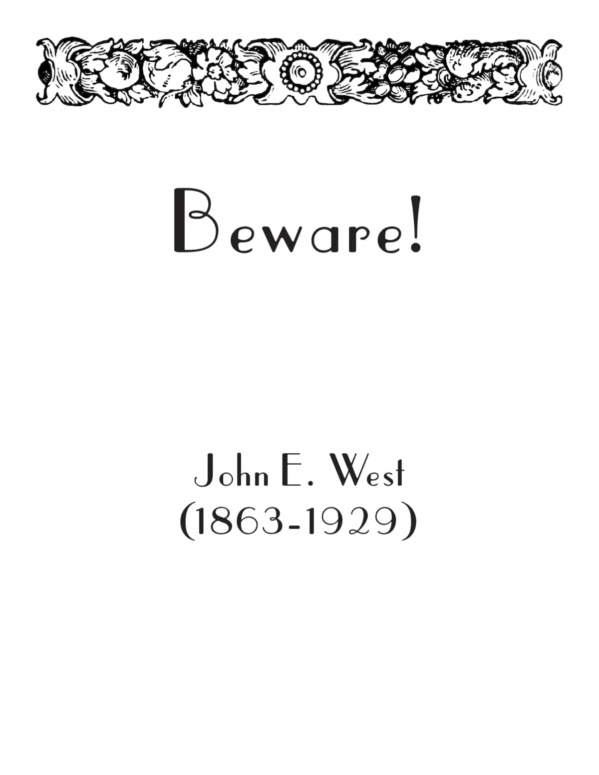 Beware! - Page 1