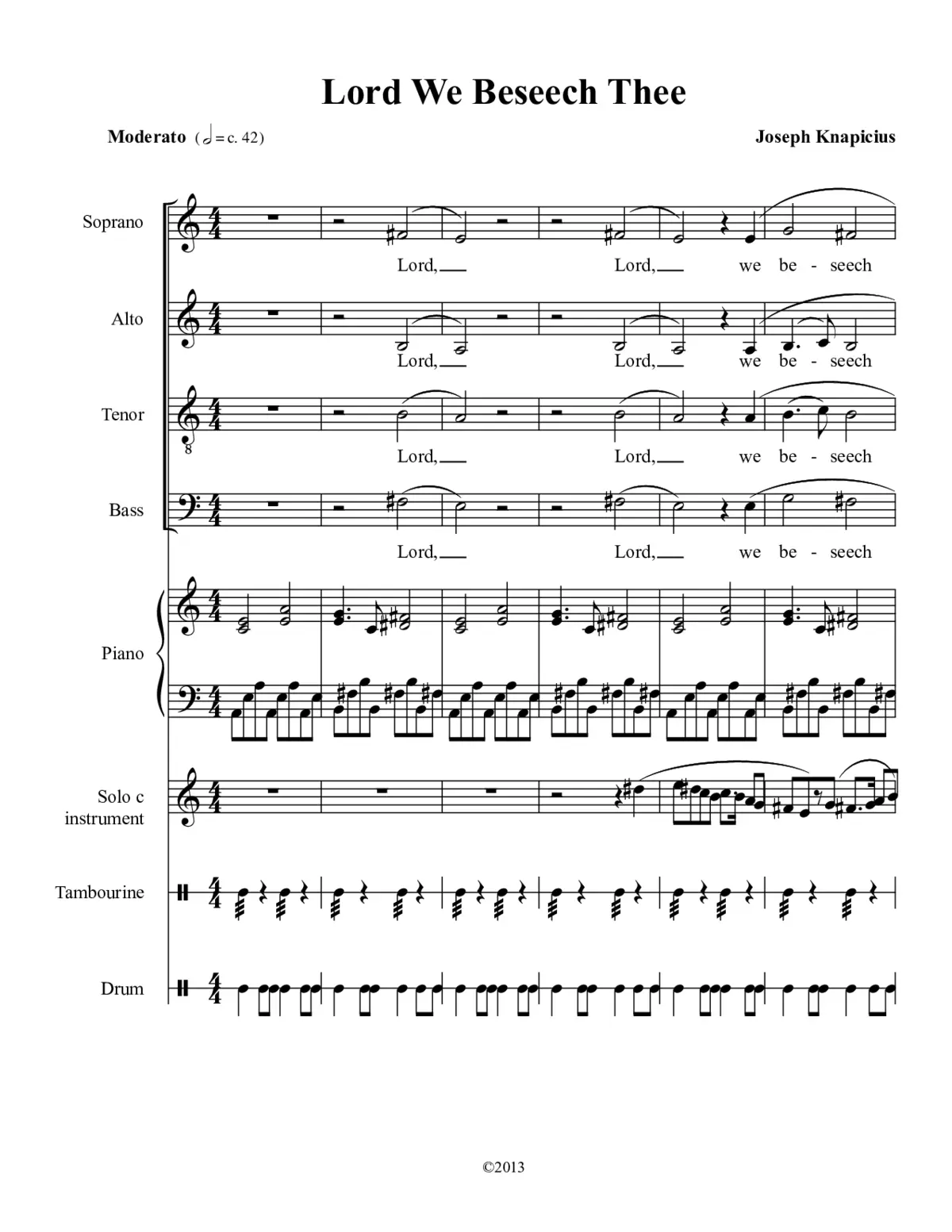 Lord, we beseech thee - Page 1
