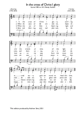 In the cross of Christ I glory