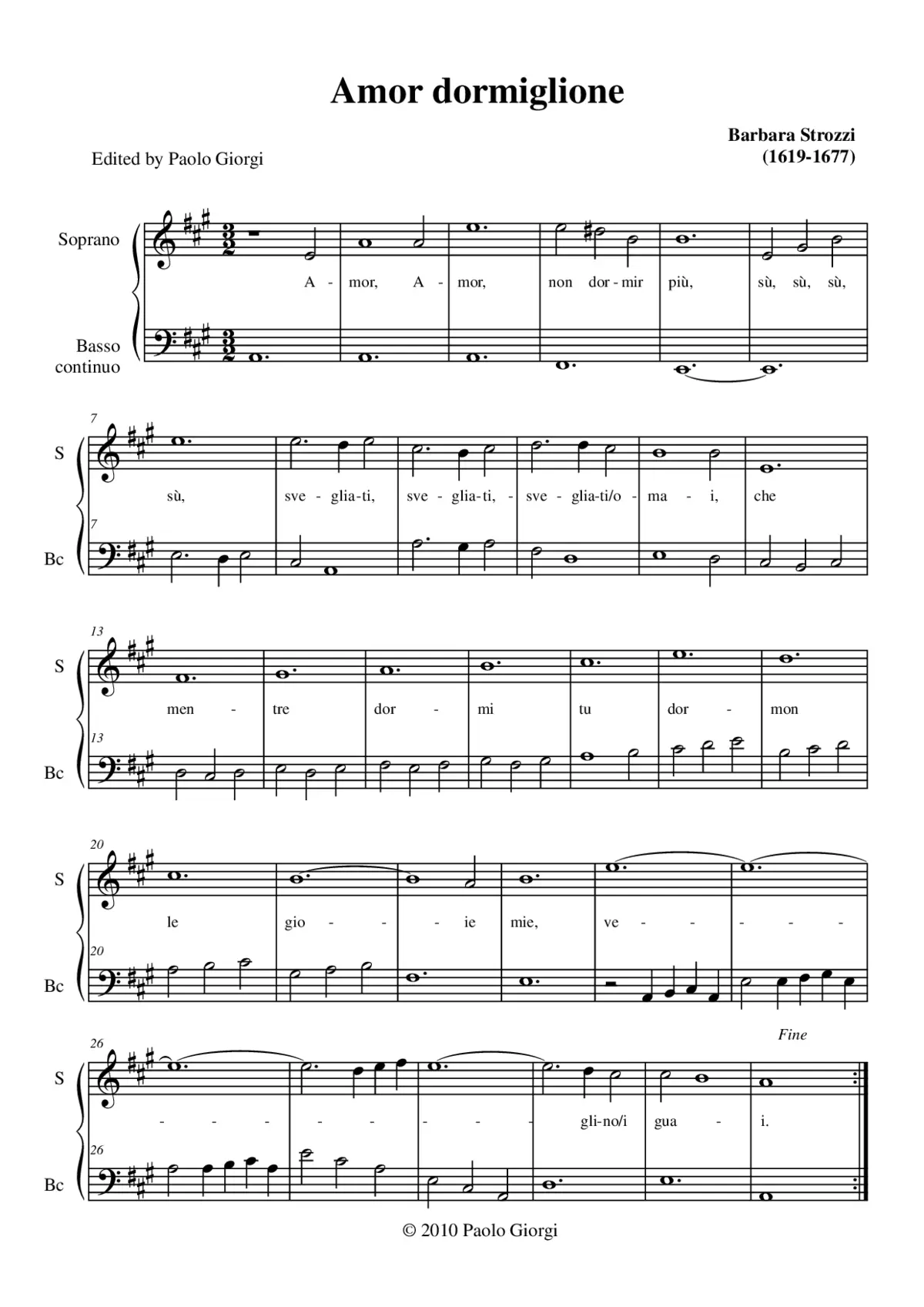 Amor dormiglione - Page 1