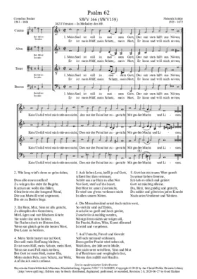 Mein Seel ist still in meinem Gott, SWV 159