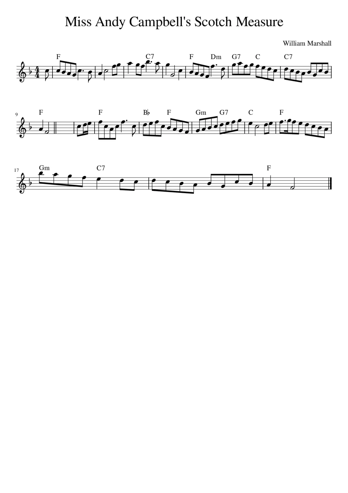 Miss Andy Campbell's Scotch Measure - Page 1