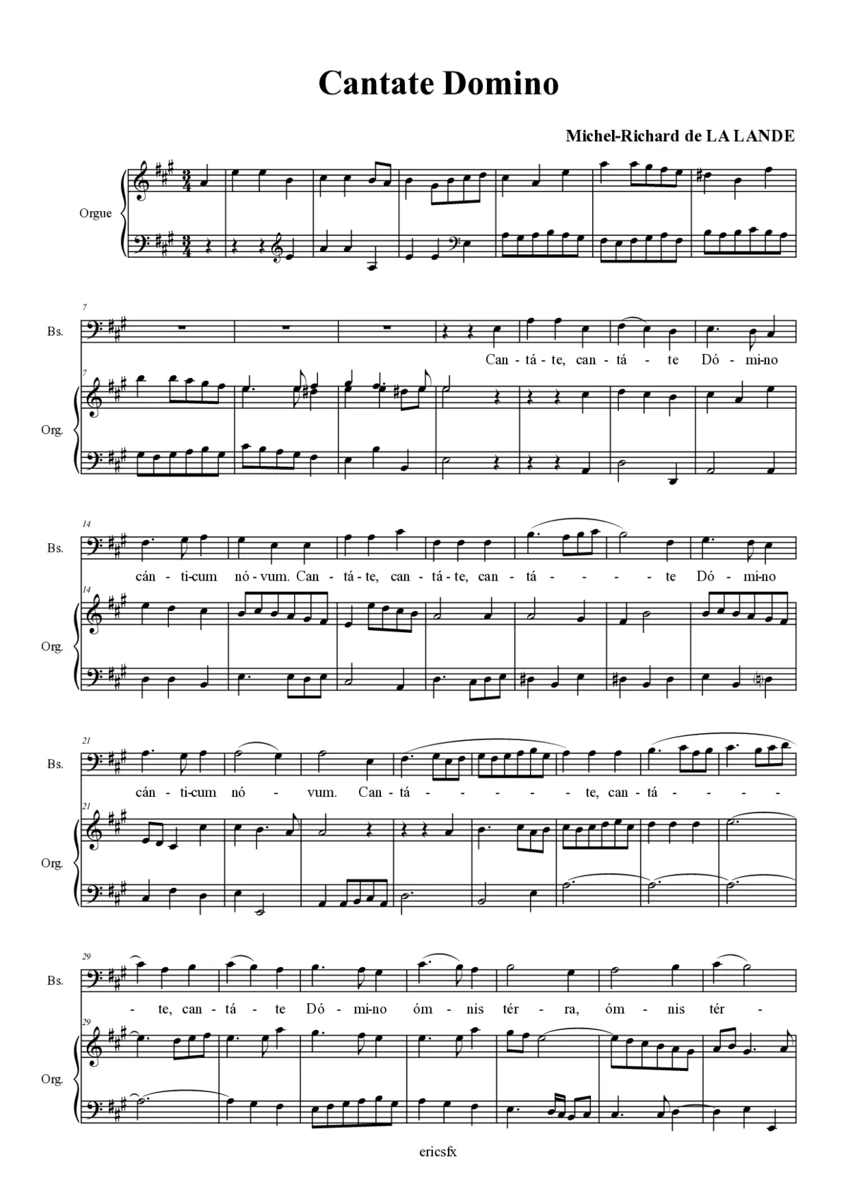 Cantate Domino, S. 55 - Page 1