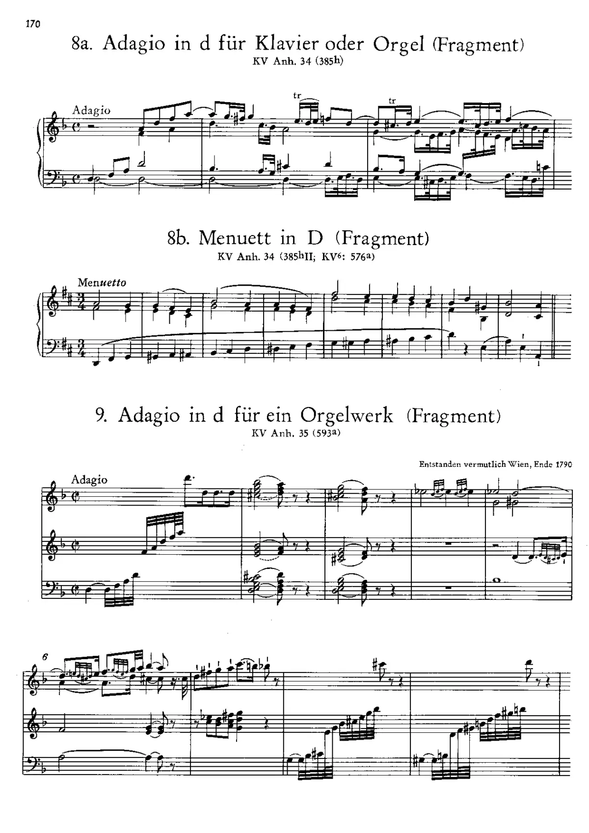 Adagio in D minor (fragment) - Page 1